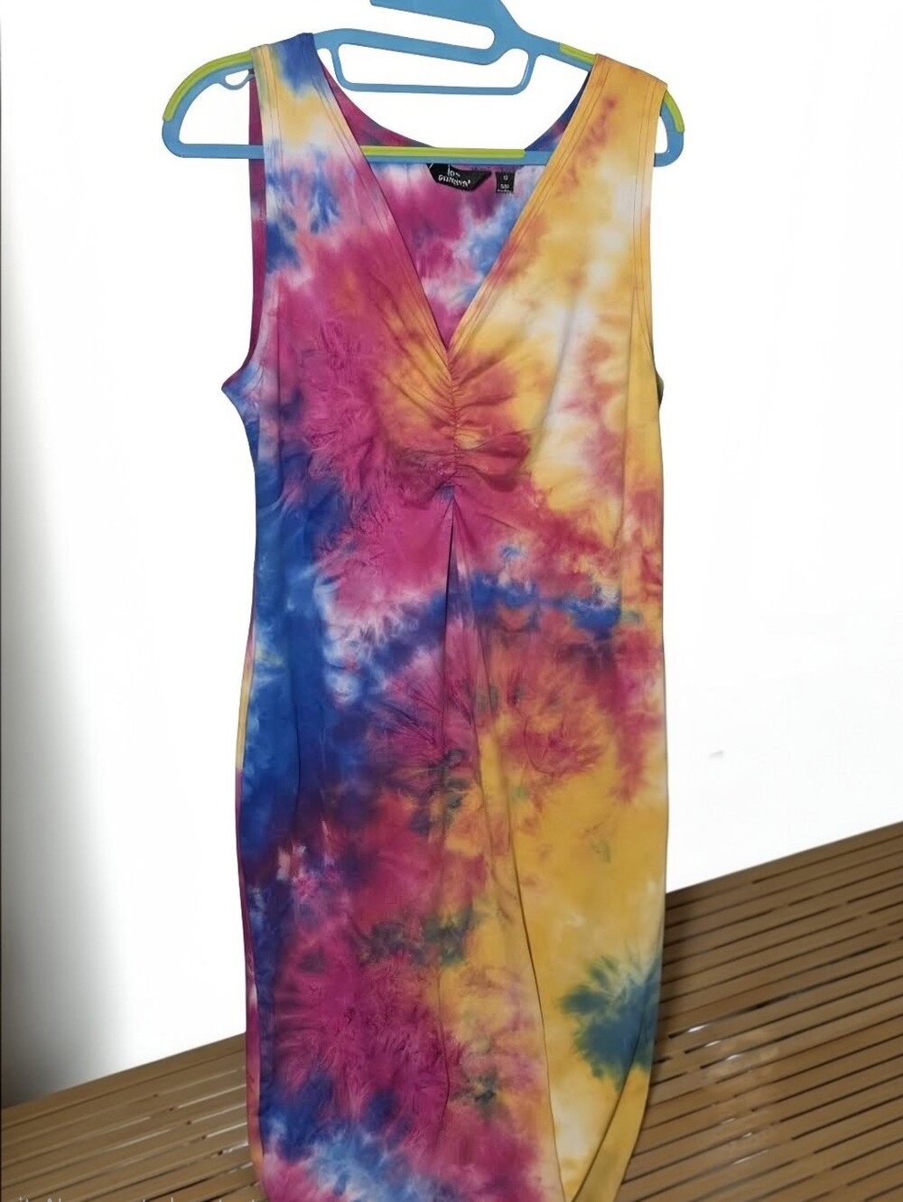 Tie-Dye V-Neck Sleeveless Dress